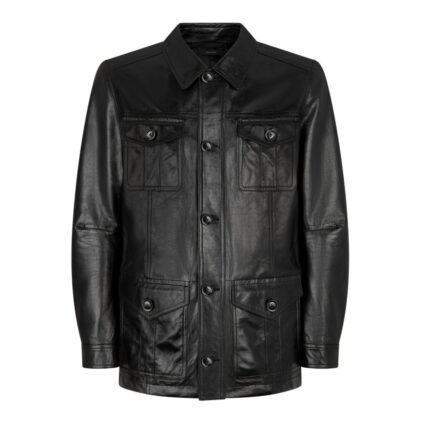 TOM FORD NATURAL SHINE LEATHER SAFARI JACKET