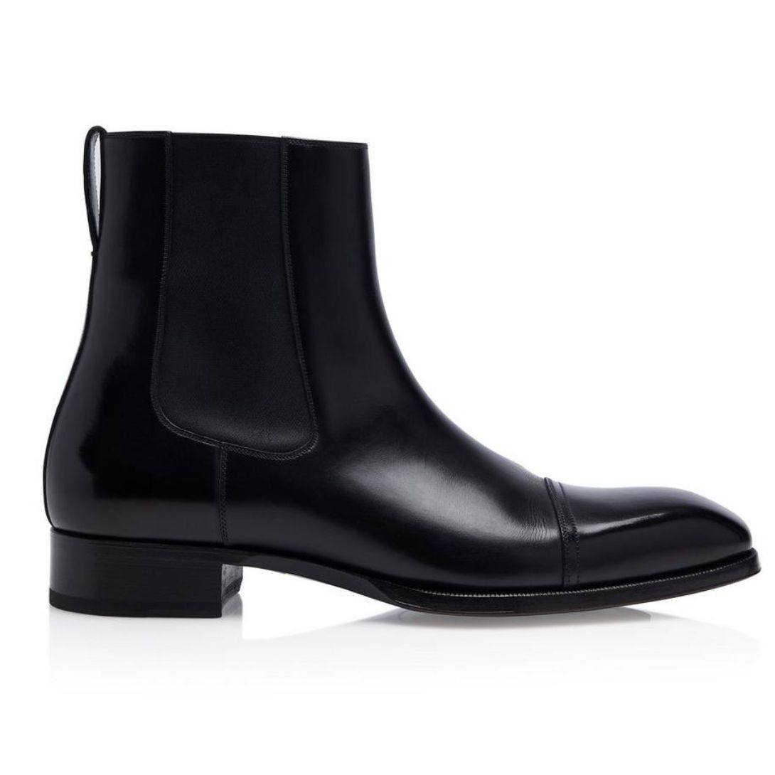 1 TOM FORD ELKAN LEATHER CHELSEA BOOTS
