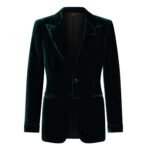 TOM FORD FLUID VELVET SHELTON COCKTAIL JACKET DARK EMERALD