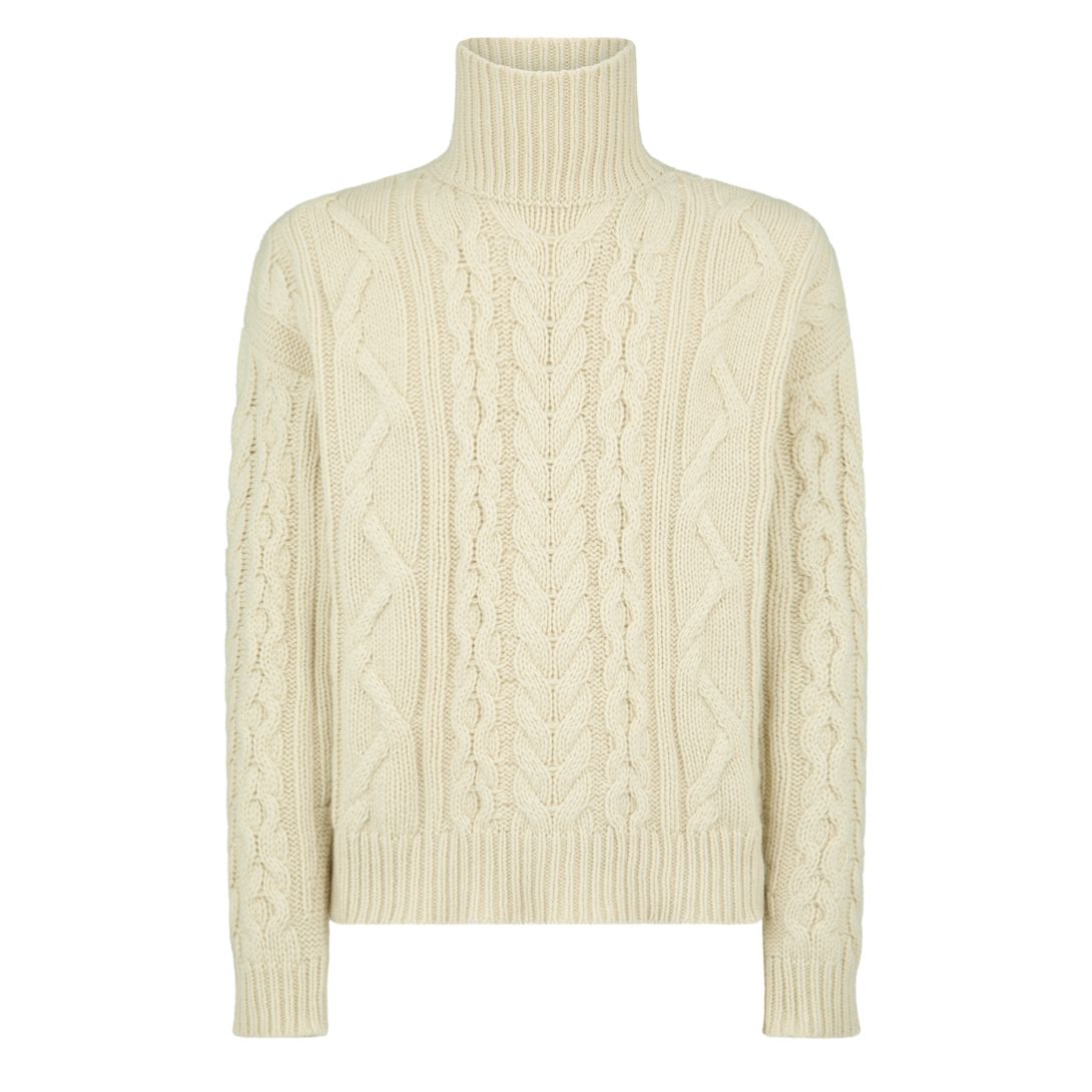 1 TOM FORD WOOL CASHMERE CABLE ROLL NECK