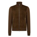 TOM FORD SUEDE FRONT WOOL ZIP THROUGH