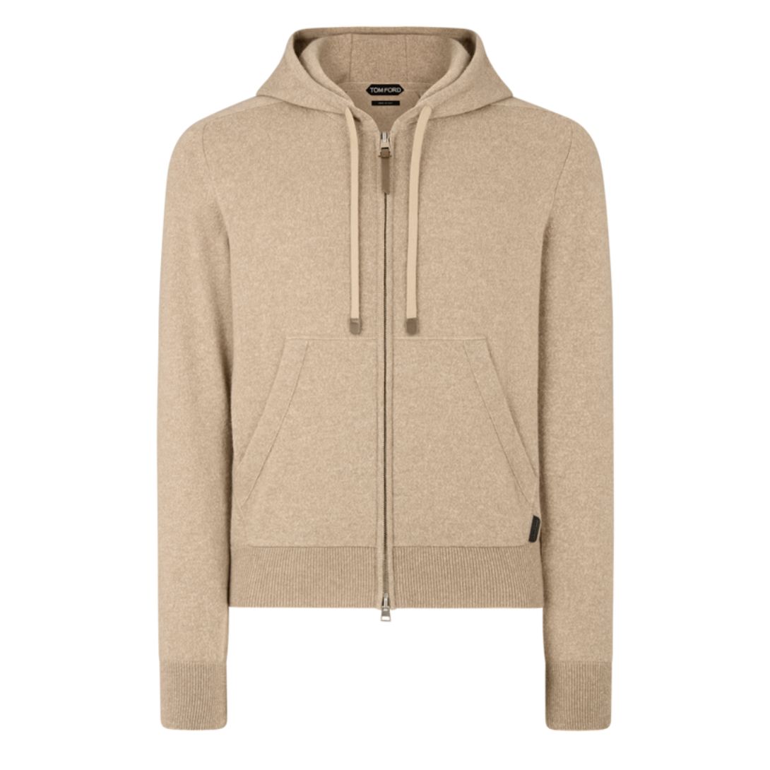 1 TOM FORD CASHMERE MERINO ZIP HOODIE