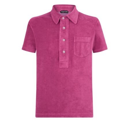 TOM FORD TOWELLING POLO MAGENTA