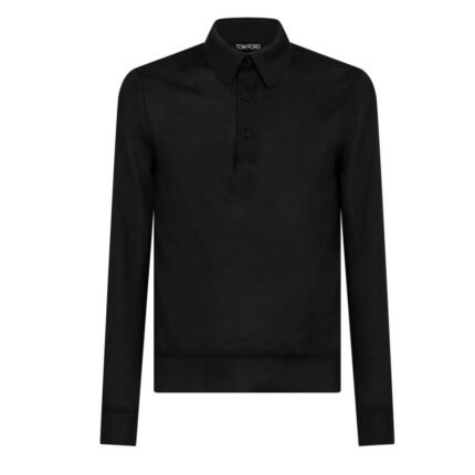 TOM FORD FINE GAUGE CASHMERE SILK POLO