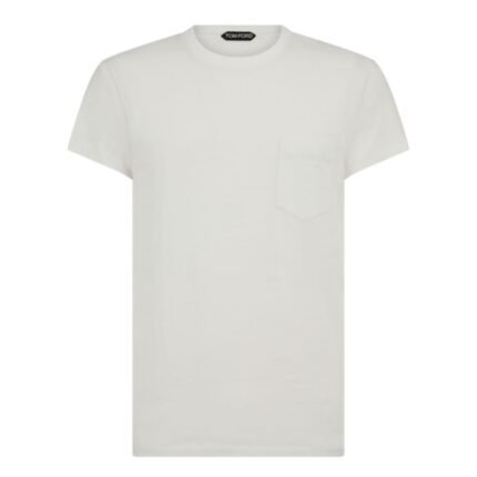 TOM FORD COLD DYE COTTON CREW NECK WHITE