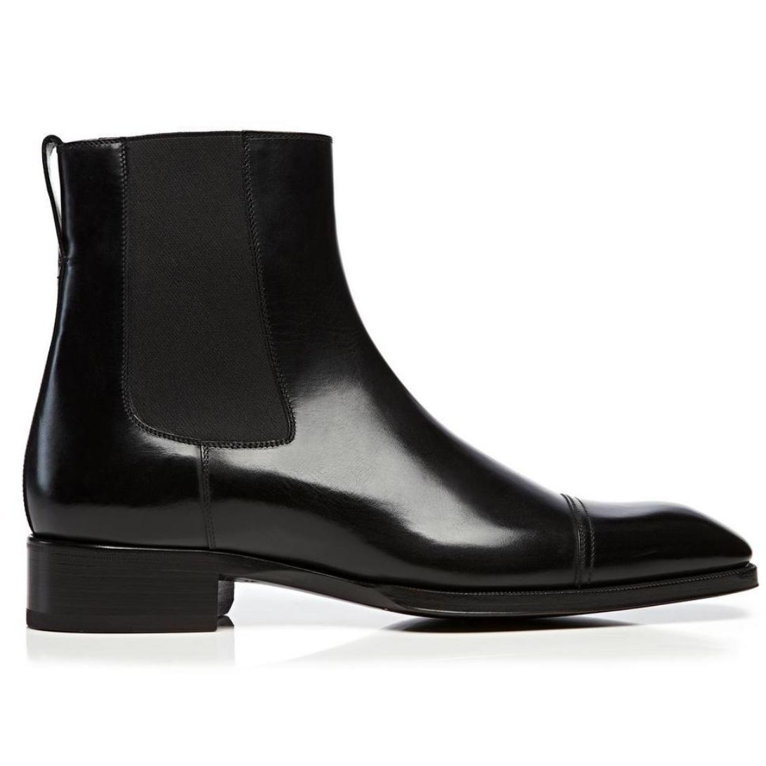 1 TOM FORD GIANNI LEATHER CAP TOE CHELSEA BOOT