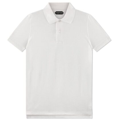 TOM FORD TOWELLING POLO WHITE