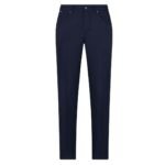 TOM FORD FLUID POPLIN DOUBLE PLEAT PANT NAVY