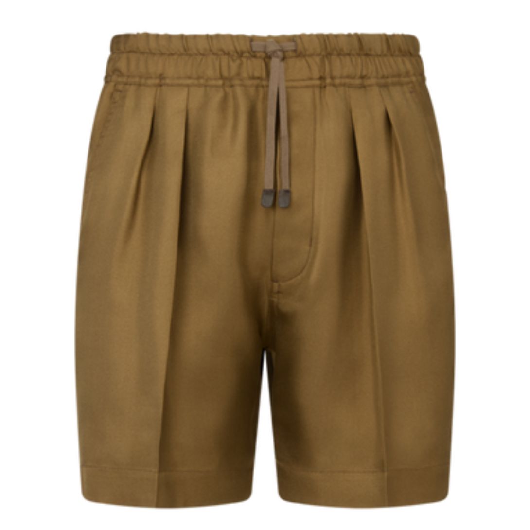 1 TOM FORD LUXURY SILK TWILL PLEAT SHORTS