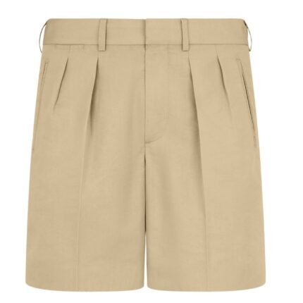 TOM FORD FLUID POPLIN TAILORED SHORTS DESERT KHAKI