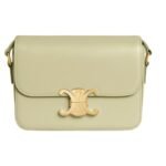 CELINE TEEN TRIOMPHE BAG IN SHINY CALFSKIN SOFT YELLOW