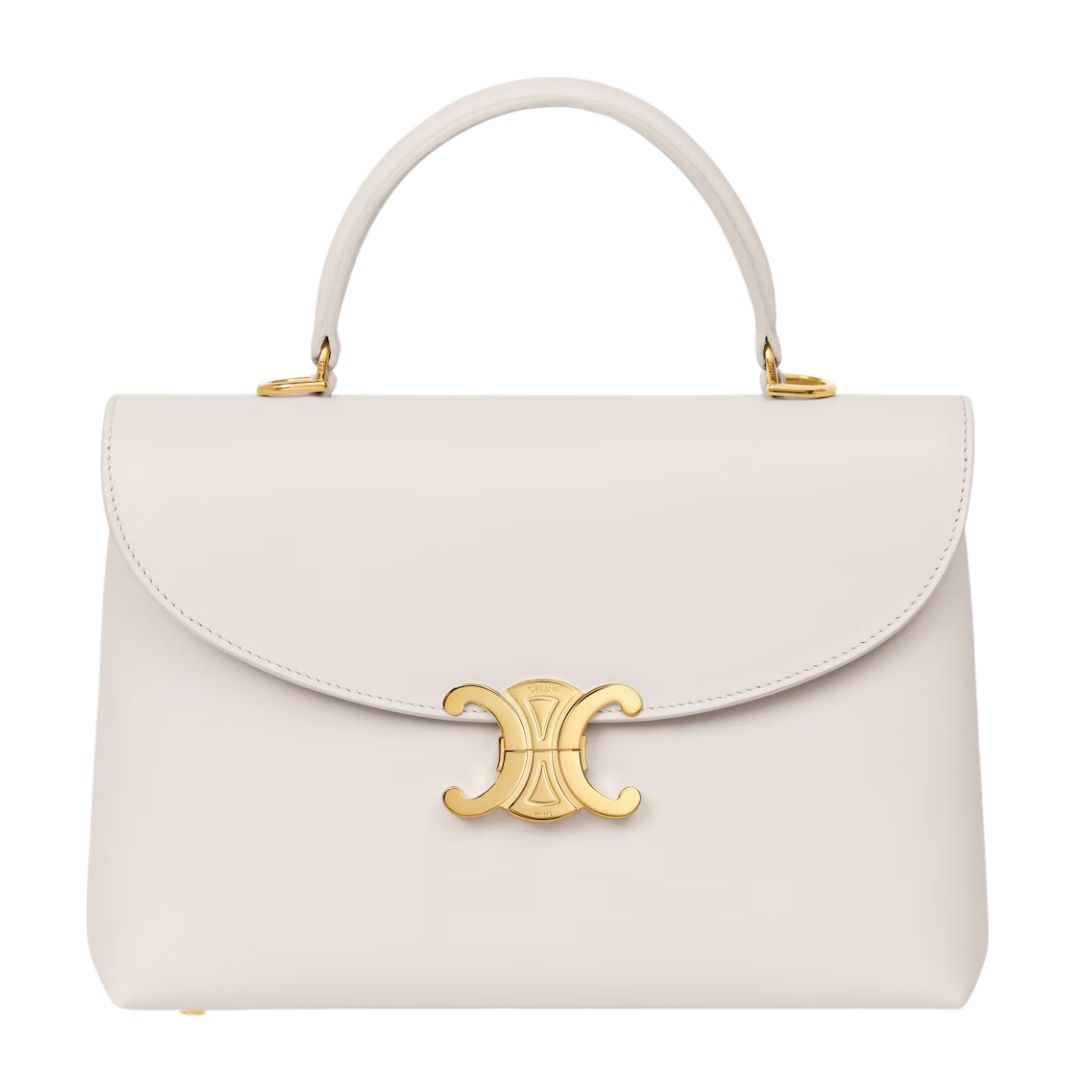 1 CELINE MEDIUM NINO BAG IN SMOOTH SATINATED CALFSKIN RICE