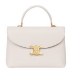 CELINE MEDIUM NINO BAG IN SMOOTH SATINATED CALFSKIN PALE BEIGE