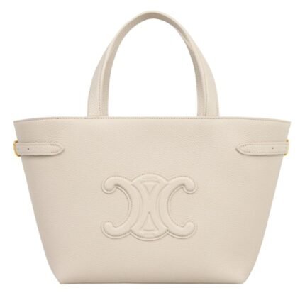 CELINE MINI CABAS ANAIS CUIR TRIOMPHE IN GRAINED CALFSKIN PALE BEIGE