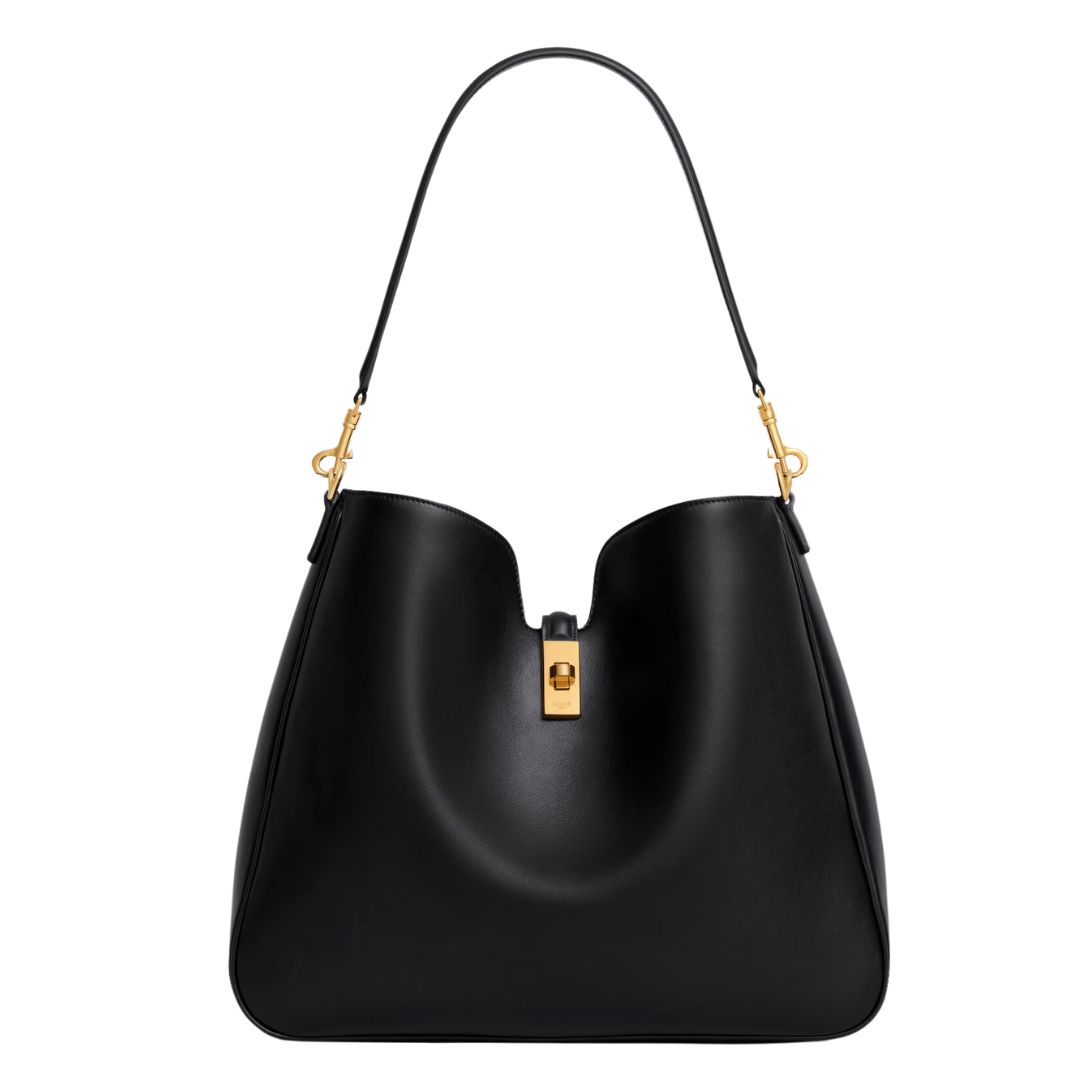 1 CELINE MEDIUM CAMILLE 16 SOFT BAG IN SMOOTH CALFSKIN BLACK