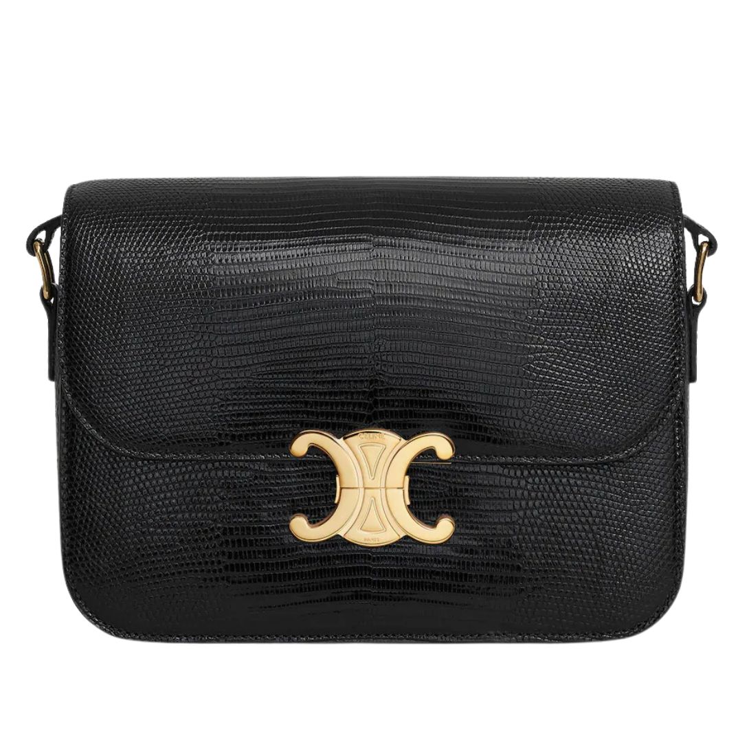 1 CELINE CLASSIQUE TRIOMPHE BAG IN LIZARD