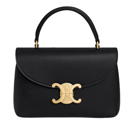 CELINE TEEN NINO BAG IN SMOOTH SATINATED CALFSKIN BLACK
