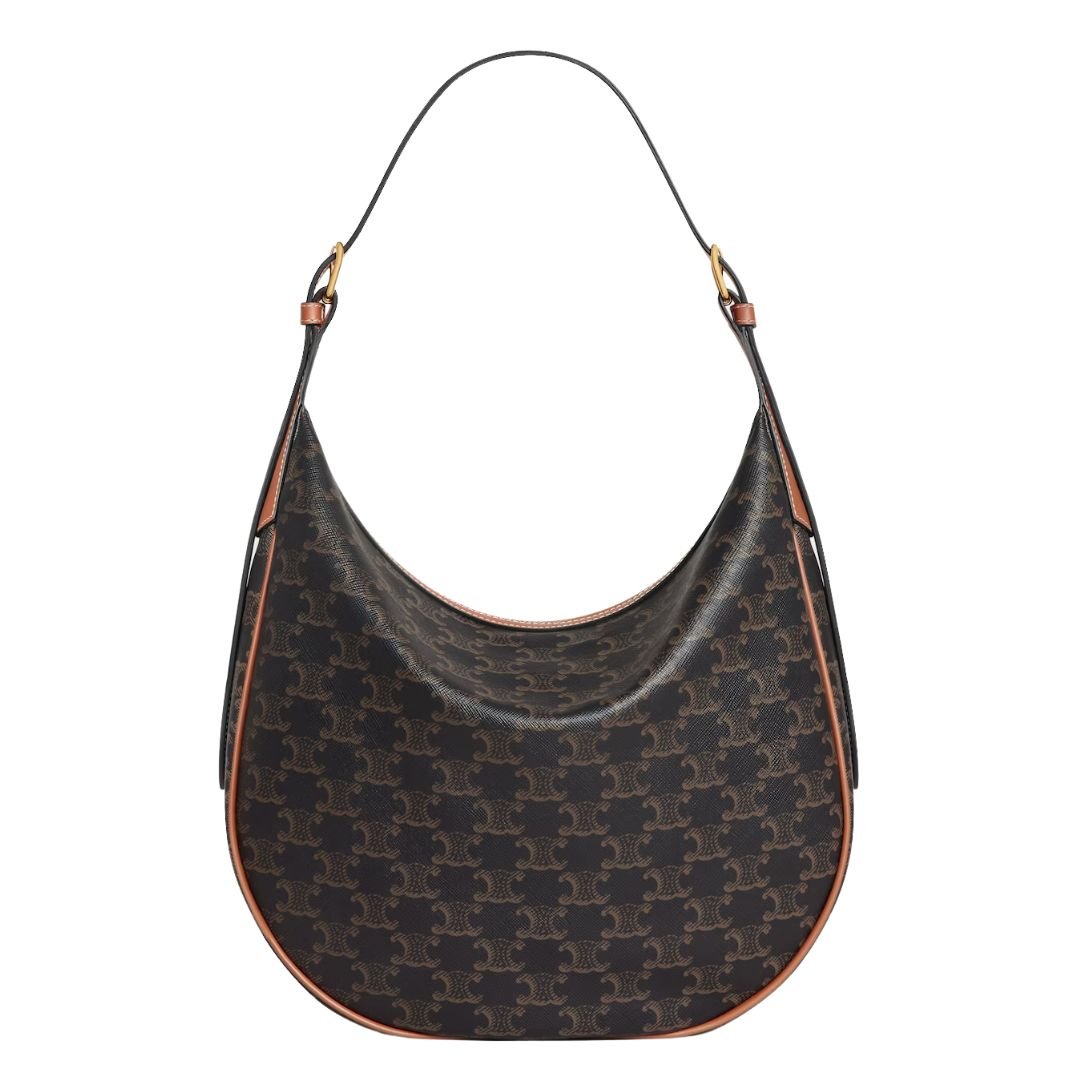 1 CELINE MEDIUM HELOÏSE BAG CUIR TRIOMPHE IN CANVAS AND CALFSKIN