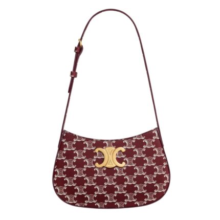 CELINE MEDIUM TILLY BAG IN TRIOMPHE CANVAS TWO TONE