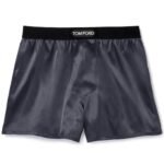 TOM FORD SILK BOXERS DARK GREY
