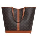 CELINE MEDIUM CABAS IN TRIOMPHE CANVAS AND CALFSKIN