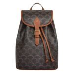 CELINE MEDIUM BACKPACK FOLCO IN TRIOMPHE CANVAS AND CALFSKIN