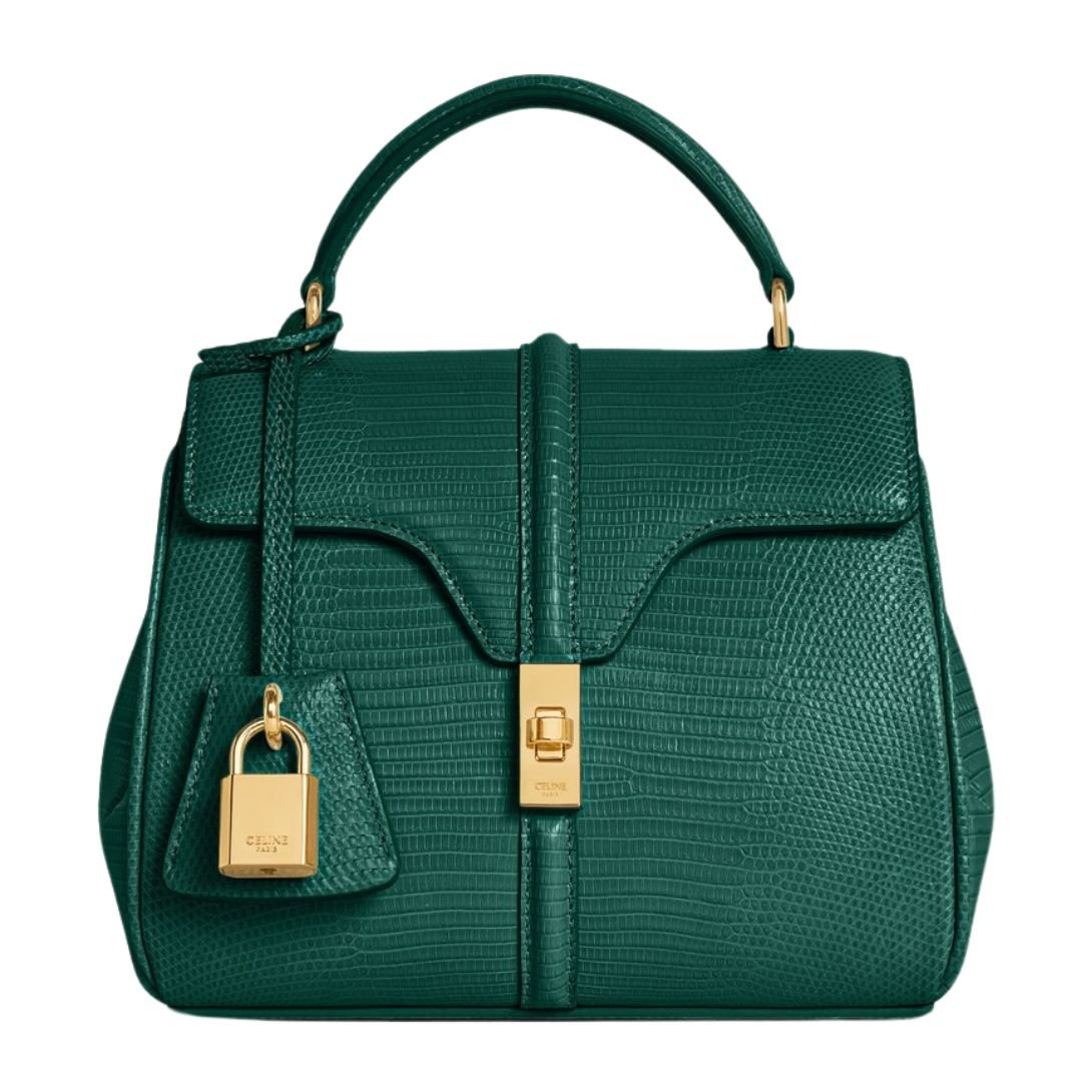 1 CELINE MINI 16 IN LIZARD RACING GREEN