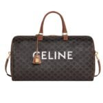 CELINE LARGE TRAVEL BAG IN TRIOMPHE CANVAS WITH CELINE PRINT