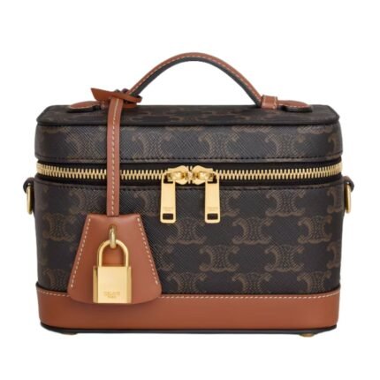 CELINE VANITY IN TRIOMPHE CANVAS AND CALFSKIN