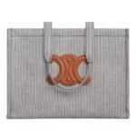 CELINE LARGE CABAS THAIS IN STRIPED TEXTILE
