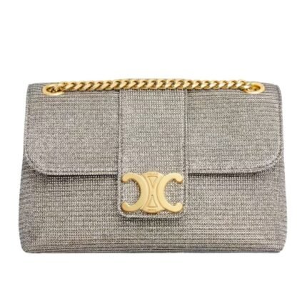 CELINE TEEN VICTOIRE BAG IN GLITTER TEXTILE