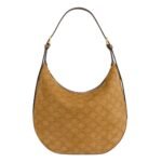 CELINE MEDIUM HELOÏSE BAG CUIR TRIOMPHE IN SUEDE CALFSKIN WITH TRIOMPHE ALL OVER