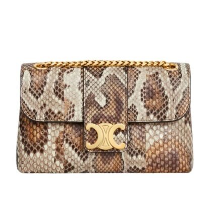 CELINE TEEN VICTOIRE BAG IN PYTHON NATURAL