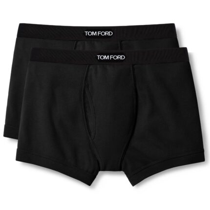 TOM FORD COTTON MODAL BOXER BRIEFS TWO PACK GREY