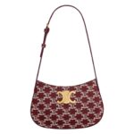 CELINE MEDIUM TILLY BAG IN TRIOMPHE CANVAS TWO TONE LIGHT BURGUNDY