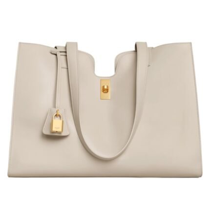 CELINE CABAS 16 SOFT IN SMOOTH CALFSKIN LIGHT STONE