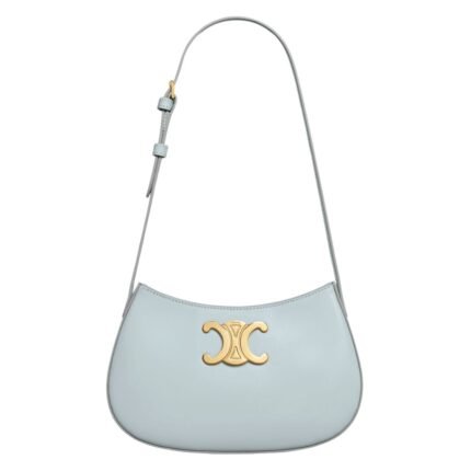 CELINE MEDIUM TILLY BAG IN SHINY CALFSKIN ICE BLUE