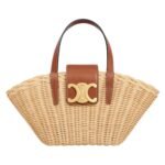 CELINE TEEN COUFFIN IN WICKER AND NATURAL CALFSKIN