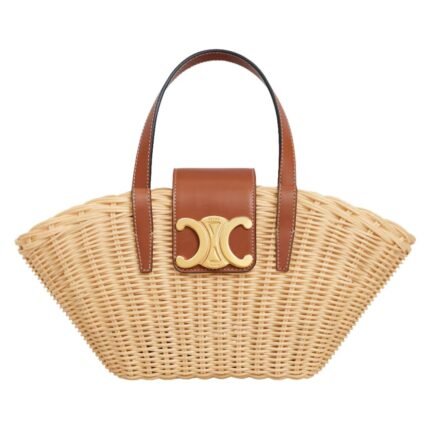 CELINE TEEN COUFFIN IN WICKER AND NATURAL CALFSKIN