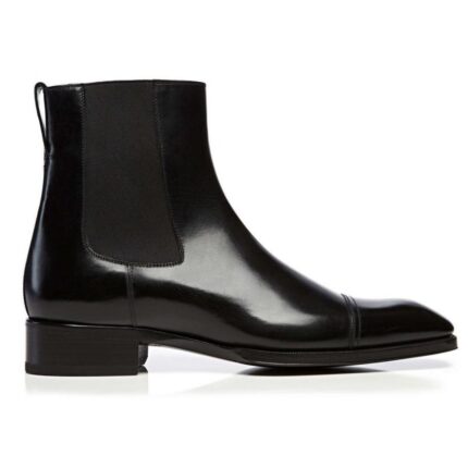TOM FORD BURNISHED LEATHER GIANNI ANKLE BOOT