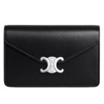 CELINE WALLET ON CHAIN MARGO IN SHINY CALFSKIN CELADON