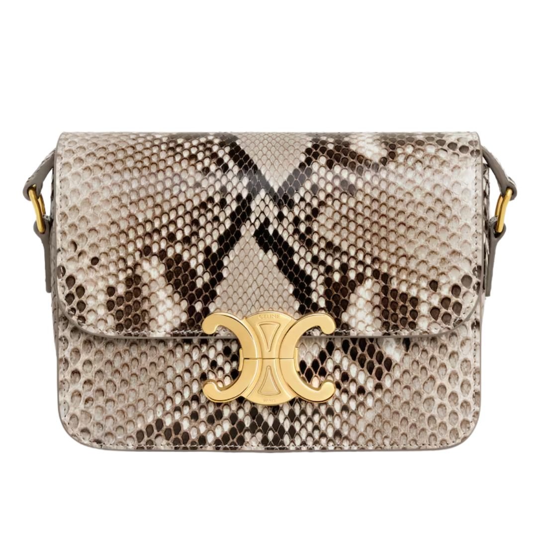 1 CELINE TEEN TRIOMPHE BAG IN PYTHON