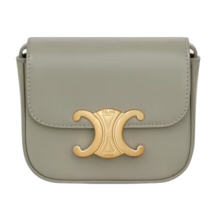 CELINE MINI CLAUDE IN SHINY CALFSKIN BLACK