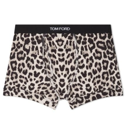 TOM FORD SNOW LEOPARD COTTON BOXER BRIEFS