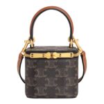 CELINE MINI VANITY CASE IN TRIOMPHE CANVAS AND CALFSKIN