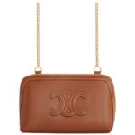 CELINE CLUTCH ON CHAIN CUIR TRIOMPHE IN SMOOTH CALFSKIN