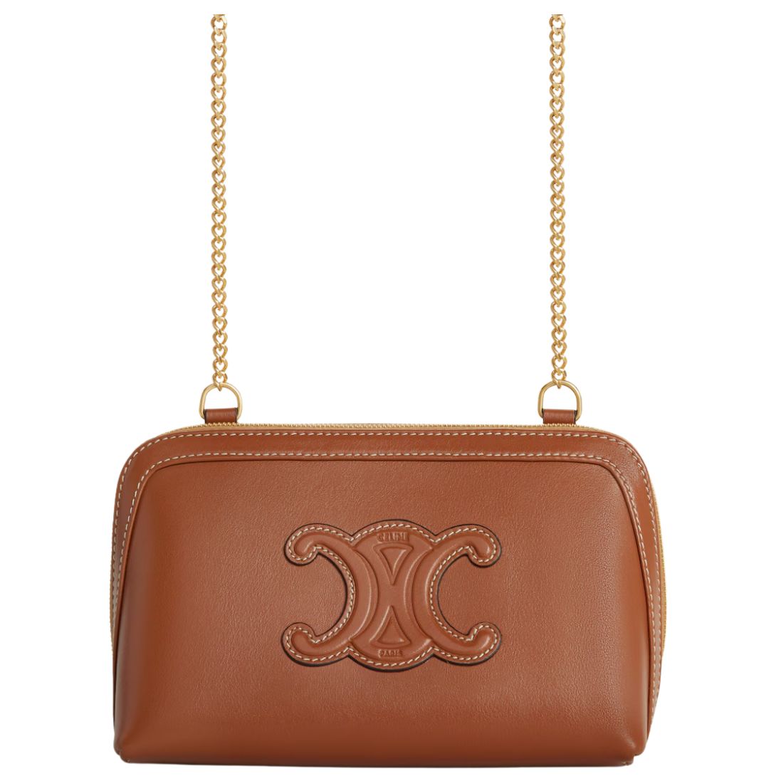 1 CELINE CLUTCH ON CHAIN CUIR TRIOMPHE IN SMOOTH CALFSKIN