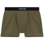 TOM FORD COTTON BOXER BRIEFS GREEN