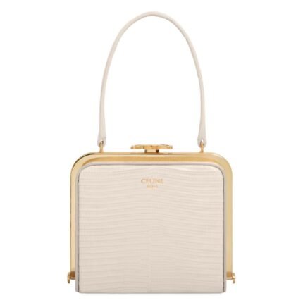 CELINE LANA MINAUDIERE IN LIZARD PALE BEIGE