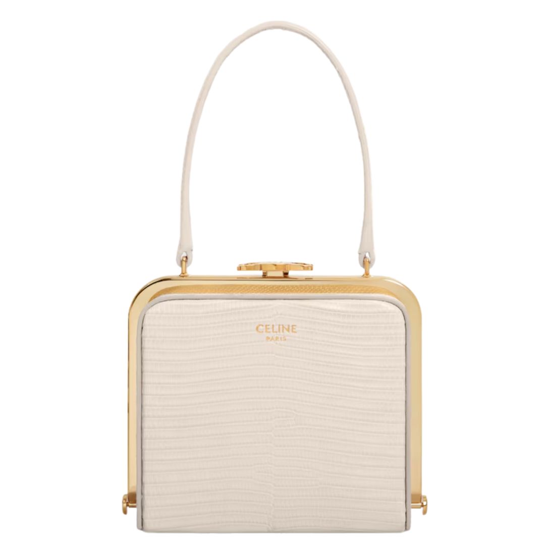 1 CELINE LANA MINAUDIERE IN LIZARD PALE BEIGE